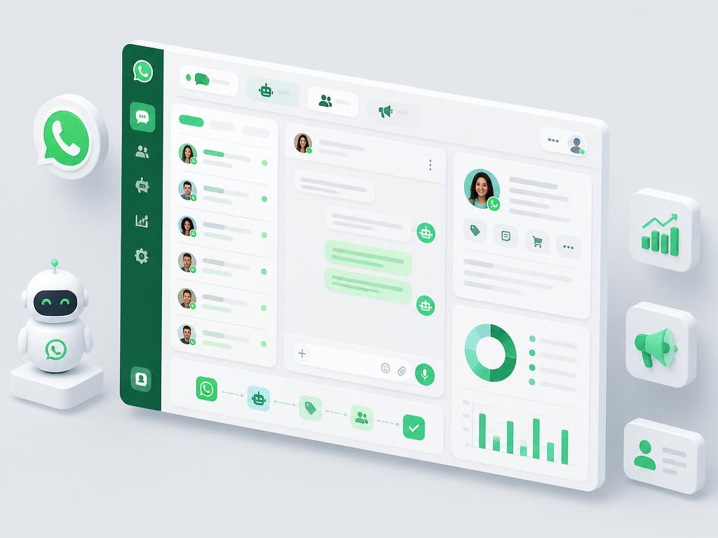 مساحة عمل TopAds موحدة تجمع صندوق WhatsApp والـCRM والروبوت والتحليلات في منصة واحدة